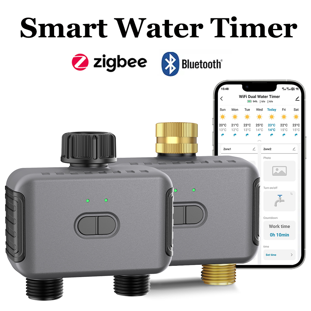 Smart Garden Sprinkler - Temporizador de agua inteligente Tuya Zigbee/BT,