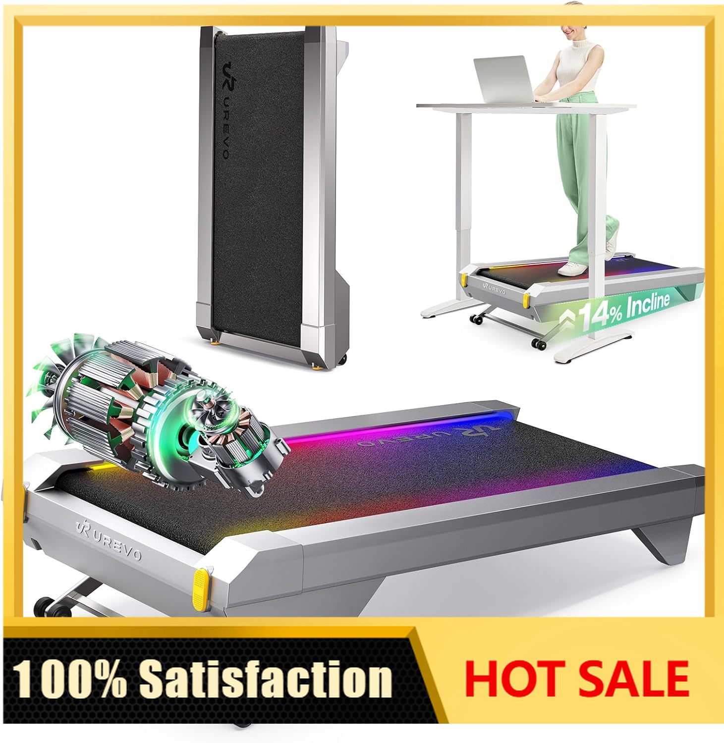 Smart Garden Offices - CyberPad Smart Walking Pad con Inclinación