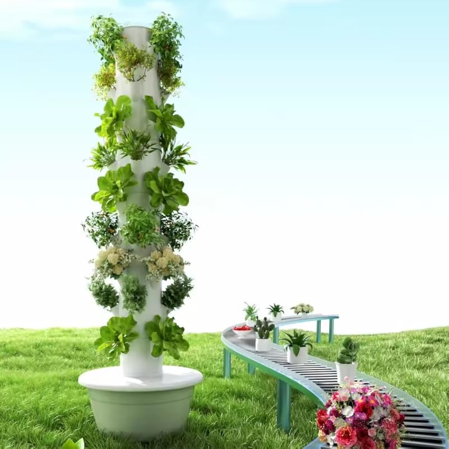 Hydroponic Grow Pod - Torre de Cultivo Hidropónico Vertical, Torre