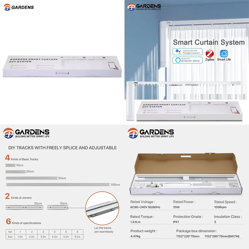 Juego de Rieles para Cortinas  - Smart Garden Offices reseña y precio