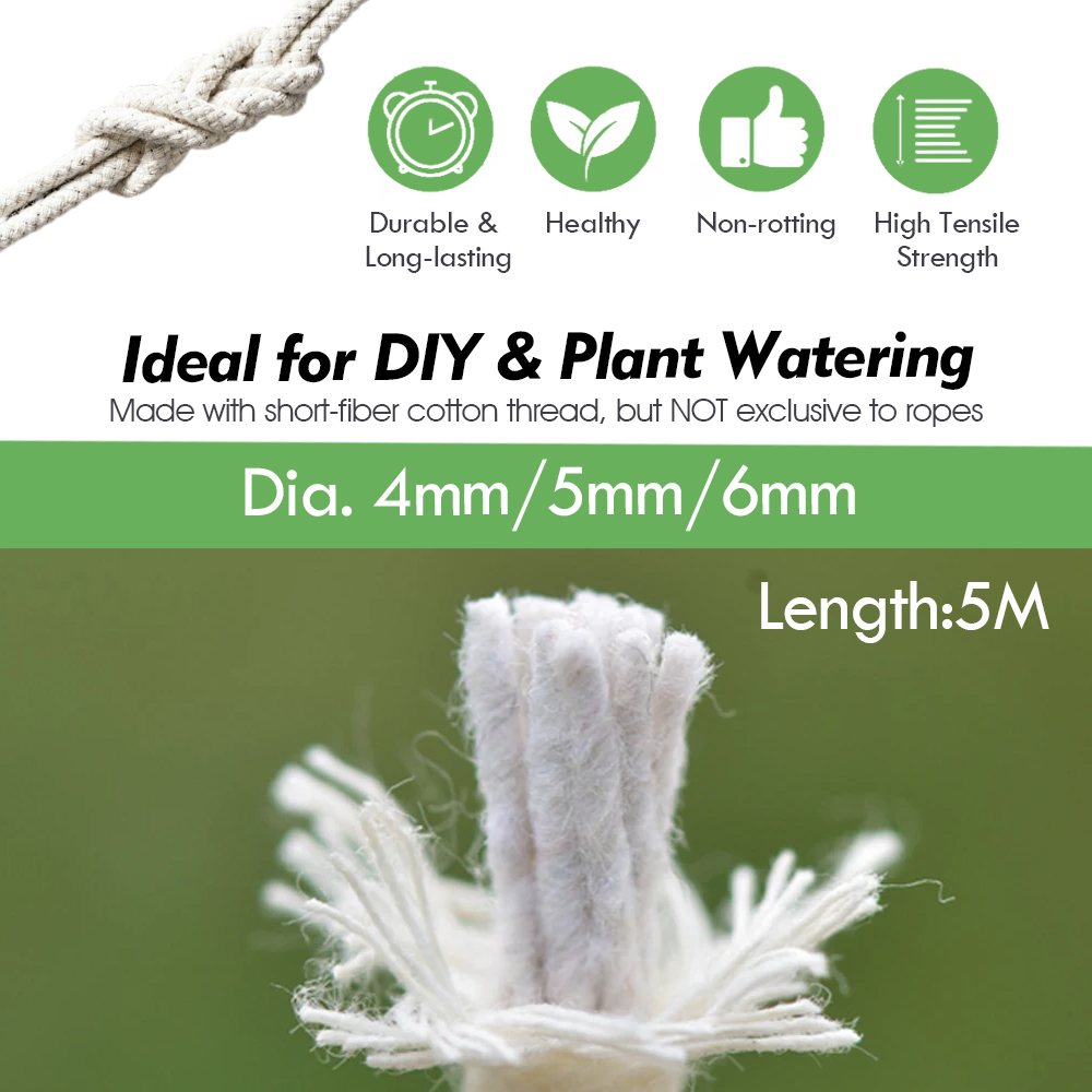 Cordón de mecha de algodón de  - Smart Garden Sprinkler reseña y precio